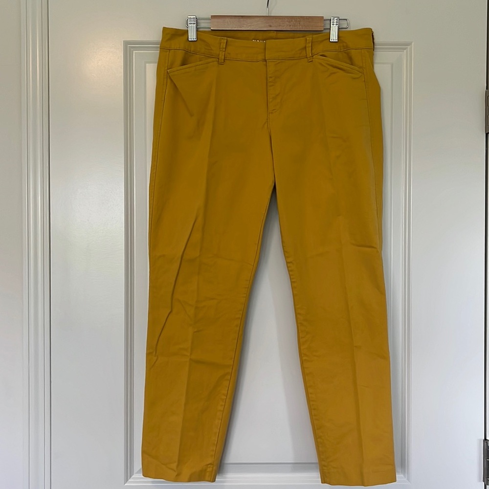 Old Navy Mustard Pixie Midrise Skinny Ankle Pants Size 12